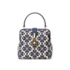 Kate Spade Blue and Cream Floral Satchel